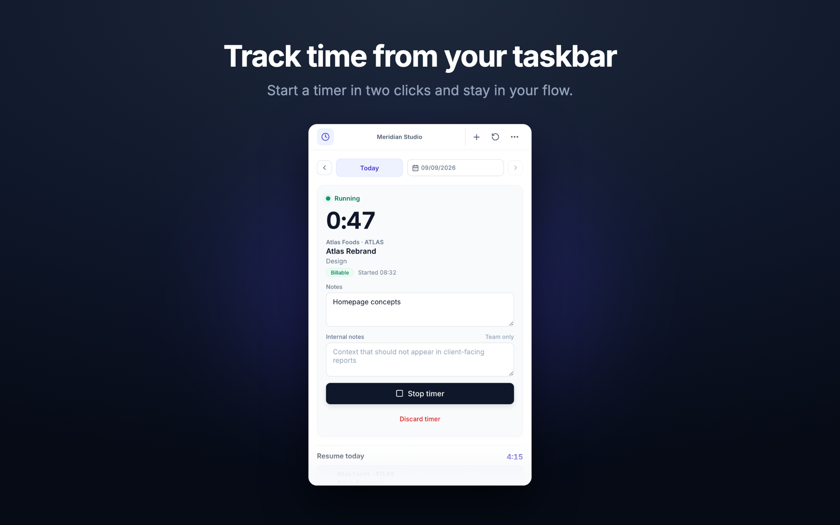 Keito for Windows: Time Tracking from the Taskbar