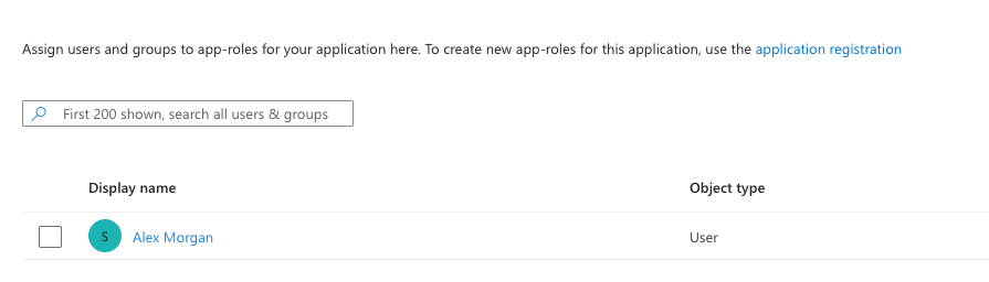Microsoft Entra Enterprise Application with a pilot user assigned